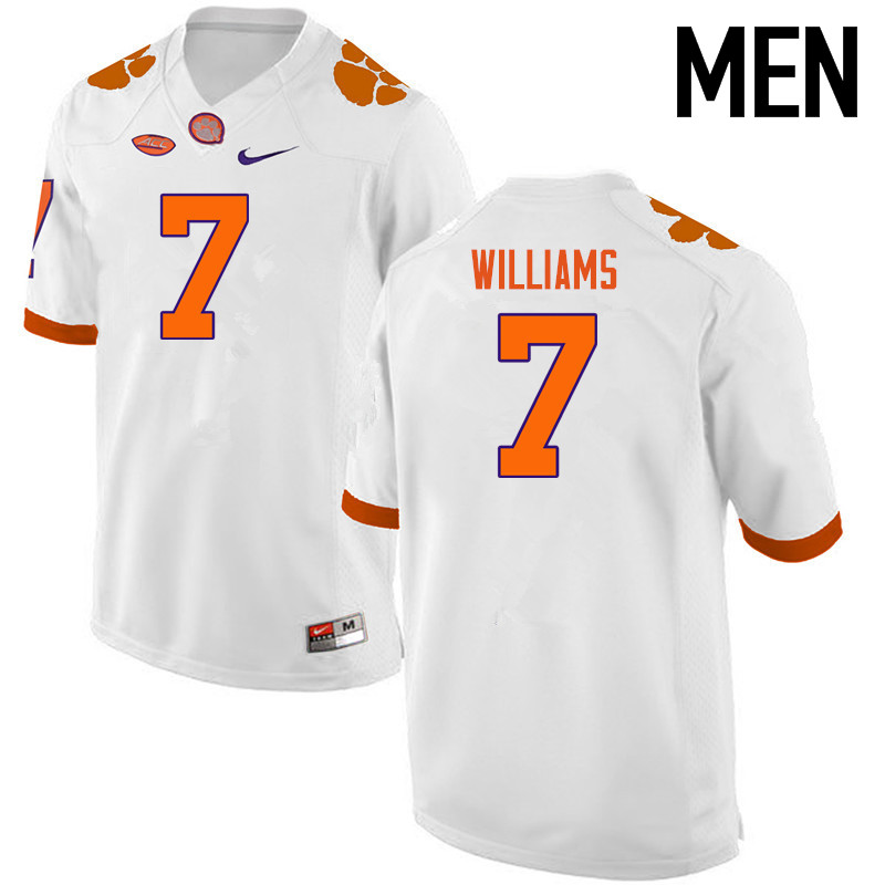 Men Clemson Tigers #7 Mike Williams College Football Jerseys-White - Click Image to Close
